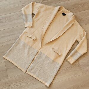 Lumiere Thick Knit Neutral Longline Cardigan Sweater Med